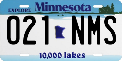 MN license plate 021NMS