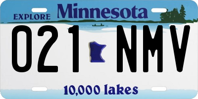 MN license plate 021NMV