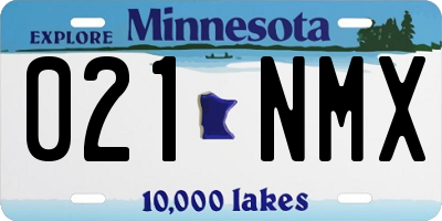 MN license plate 021NMX