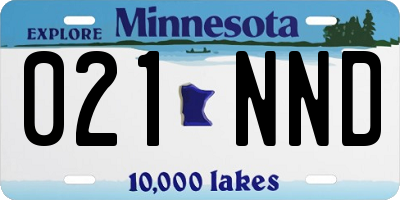 MN license plate 021NND