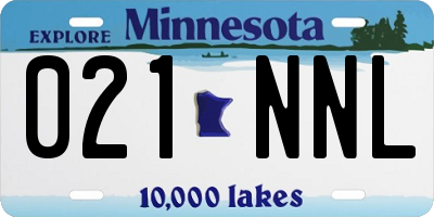 MN license plate 021NNL
