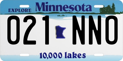 MN license plate 021NNO