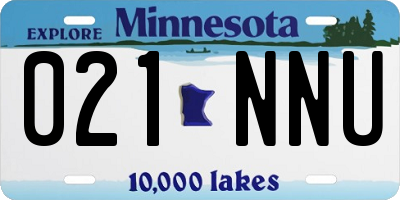 MN license plate 021NNU