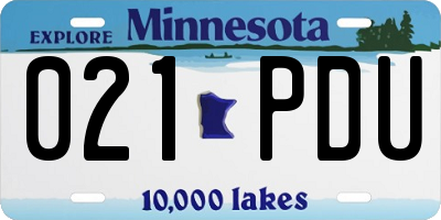 MN license plate 021PDU