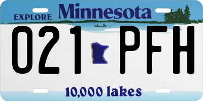 MN license plate 021PFH