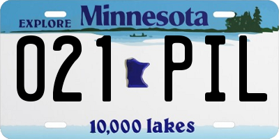 MN license plate 021PIL