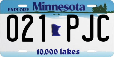 MN license plate 021PJC