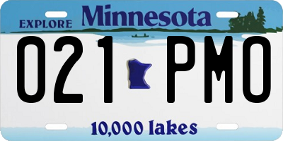 MN license plate 021PMO