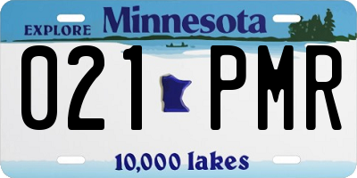 MN license plate 021PMR