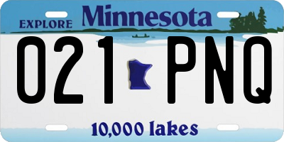 MN license plate 021PNQ