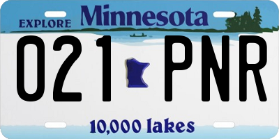 MN license plate 021PNR