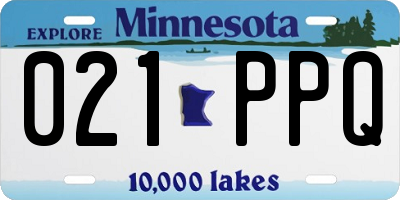 MN license plate 021PPQ