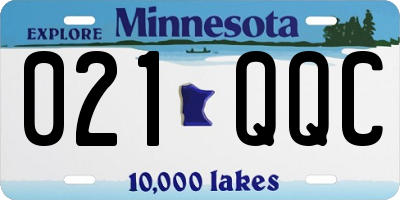 MN license plate 021QQC