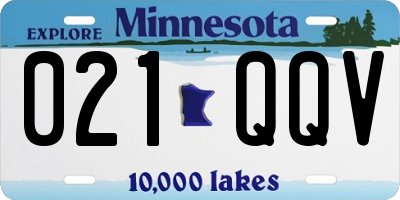 MN license plate 021QQV