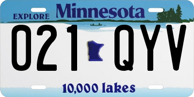 MN license plate 021QYV