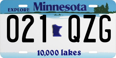 MN license plate 021QZG