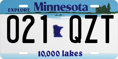 MN license plate 021QZT