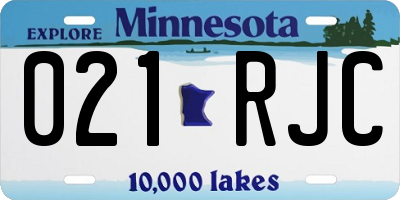 MN license plate 021RJC