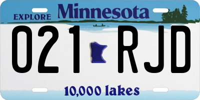 MN license plate 021RJD