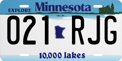 MN license plate 021RJG