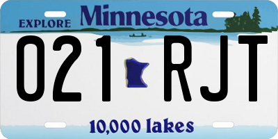 MN license plate 021RJT