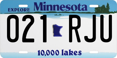 MN license plate 021RJU