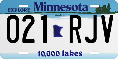 MN license plate 021RJV