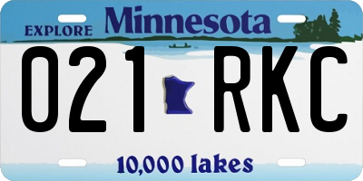 MN license plate 021RKC