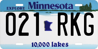 MN license plate 021RKG