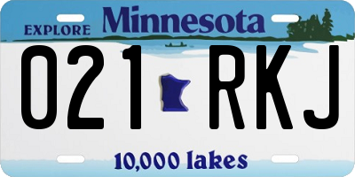 MN license plate 021RKJ