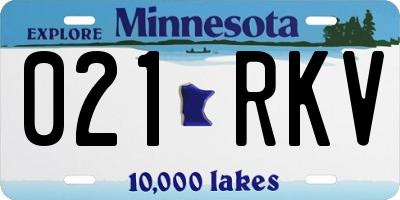 MN license plate 021RKV