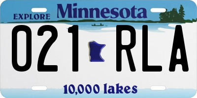 MN license plate 021RLA