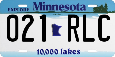 MN license plate 021RLC