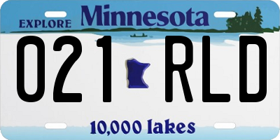 MN license plate 021RLD