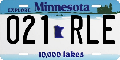 MN license plate 021RLE