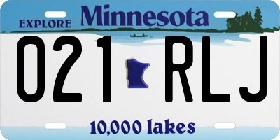 MN license plate 021RLJ