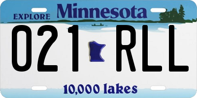 MN license plate 021RLL