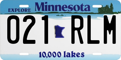 MN license plate 021RLM