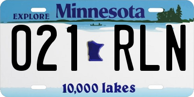 MN license plate 021RLN