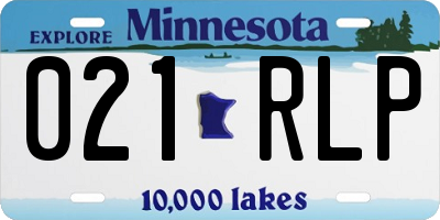 MN license plate 021RLP