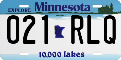 MN license plate 021RLQ