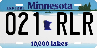 MN license plate 021RLR