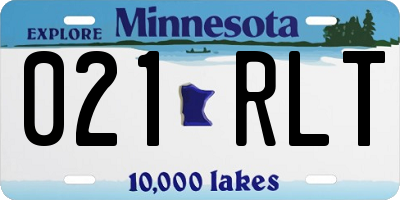 MN license plate 021RLT