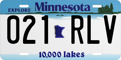 MN license plate 021RLV