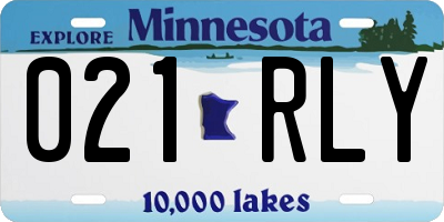 MN license plate 021RLY