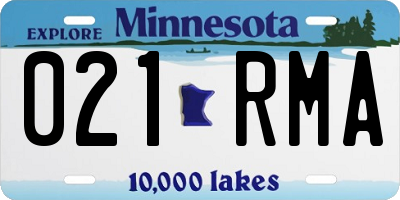 MN license plate 021RMA