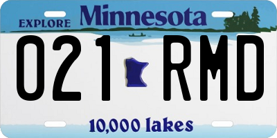 MN license plate 021RMD