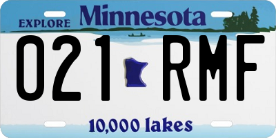 MN license plate 021RMF