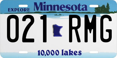 MN license plate 021RMG