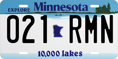 MN license plate 021RMN